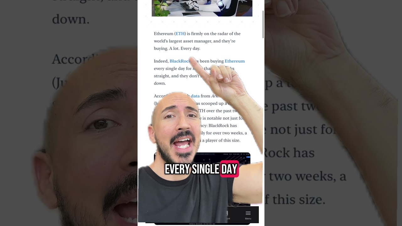 Blackrock is Buying crypto (NOT BITCOIN)