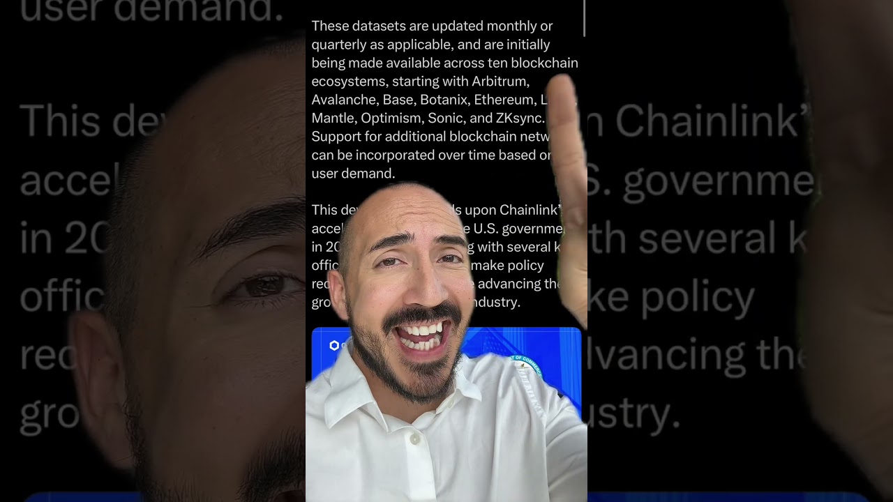 US Govt USING CHAINLINK!!!!
