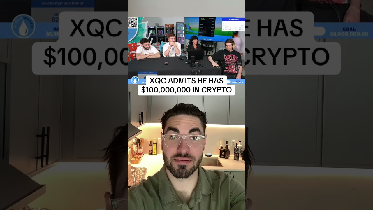 xQc just revealed that he has over $100,000,000 in crypto 🤯