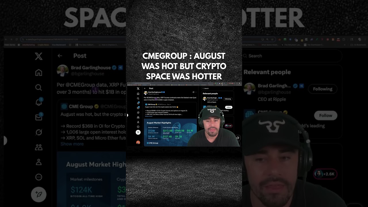 CMEGROUP  AUGUST WAS HOT BUT CRYPTO SPACE WAS HOTTER