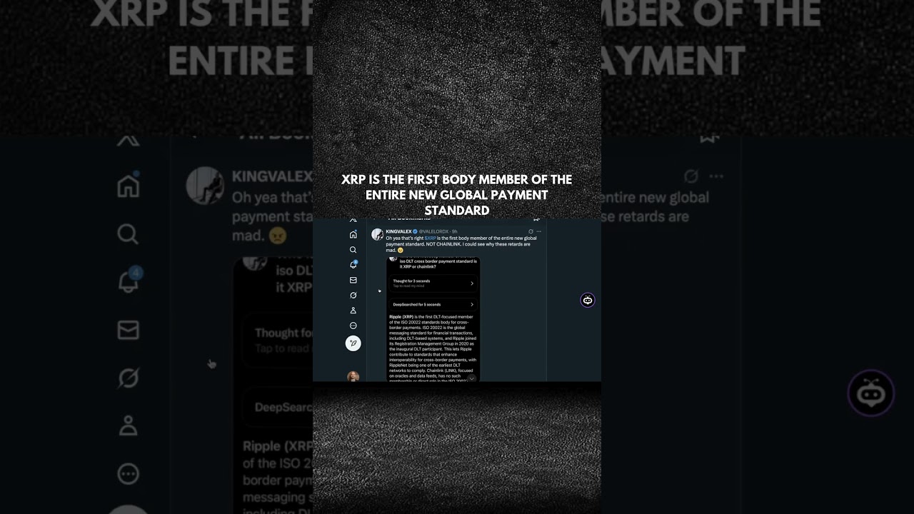 XRP IS THE FIRST BODY MEMBER OF THE ENTIRE NEW GLOBAL PAYMENT STANDARD?