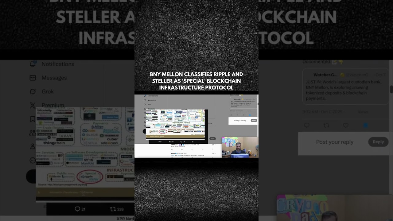 BNY MELLON CLASSIFIES RIPPLE AND STELLER AS 'SPECIAL' BLOCKCHAIN INFRASTRUCTURE PROTOCOL?