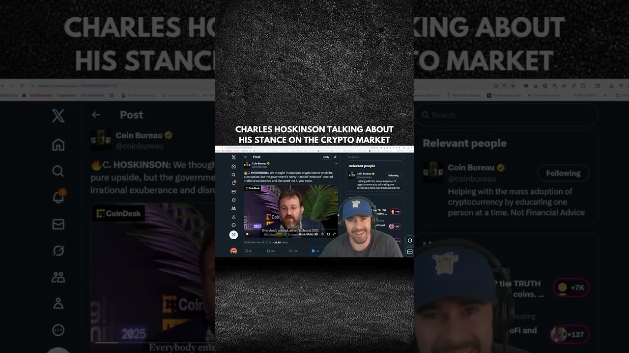 CHARLES HOSKINSON TALKING ABOUT HIS STANCE ON THE CRYPTO MARKET?