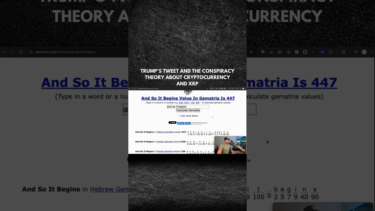 TRUMP'S TWEET AND THE CONSPIRACY THEORY ABOUT CRYPTOCURRENCY AND XRP?