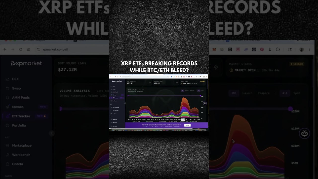 XRP ETFs BREAKING RECORDS WHILE BTCETH BLEED?