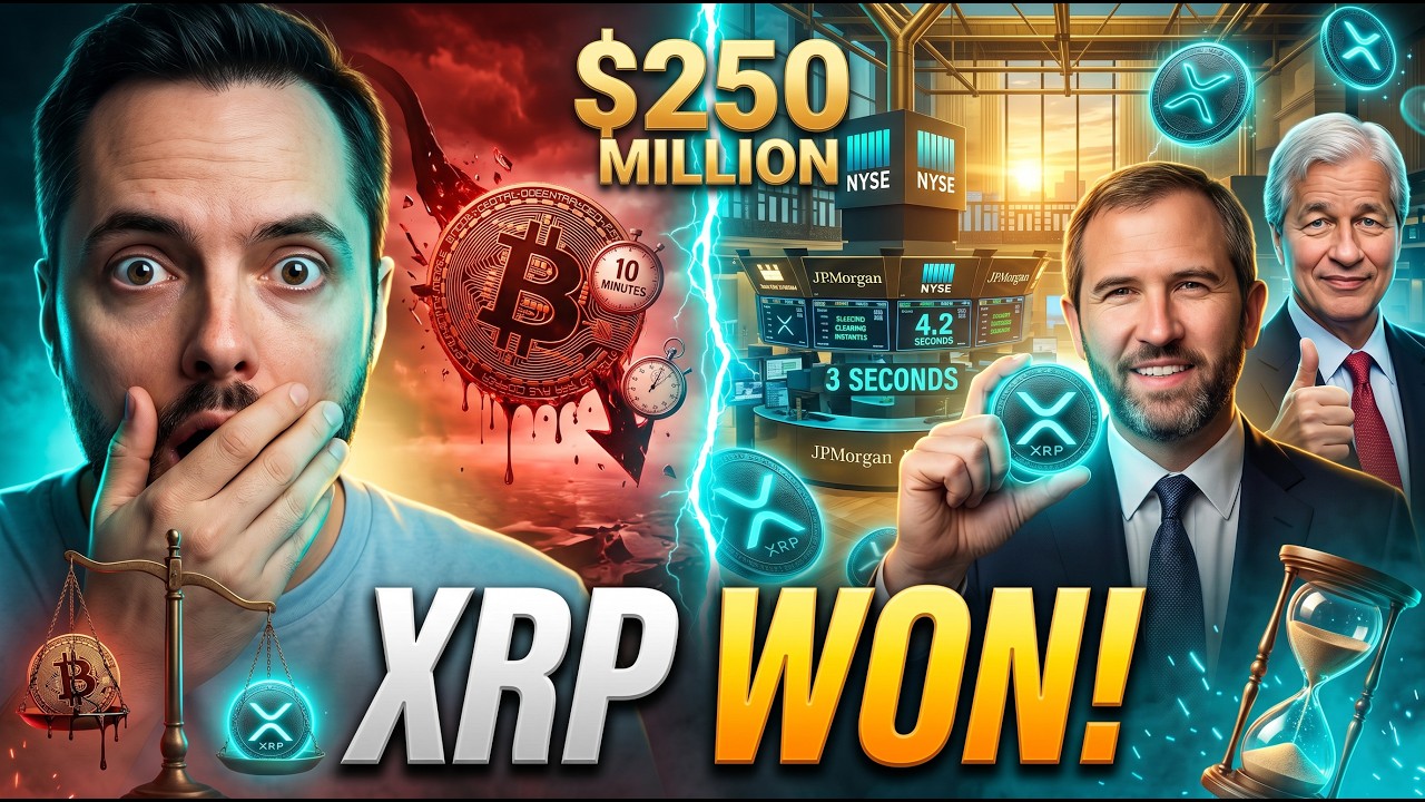 Ripple XRP: JPMorgan Just Settled $250 Million XRPL In 4.2 Seconds While Bitcoin Takes 10 Minutes!