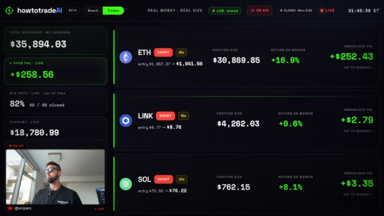 Day 2 - Vibe Coding a Trading Algo with Claude Until It Beats Me (ETH SOL XRP)