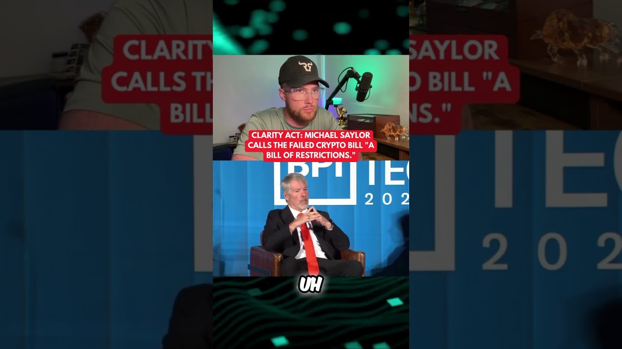RIPPLE XRP: MICHAEL SAYLOR CALLS THE CLARITY ACT "A BILL OF RESTRICTIONS"!